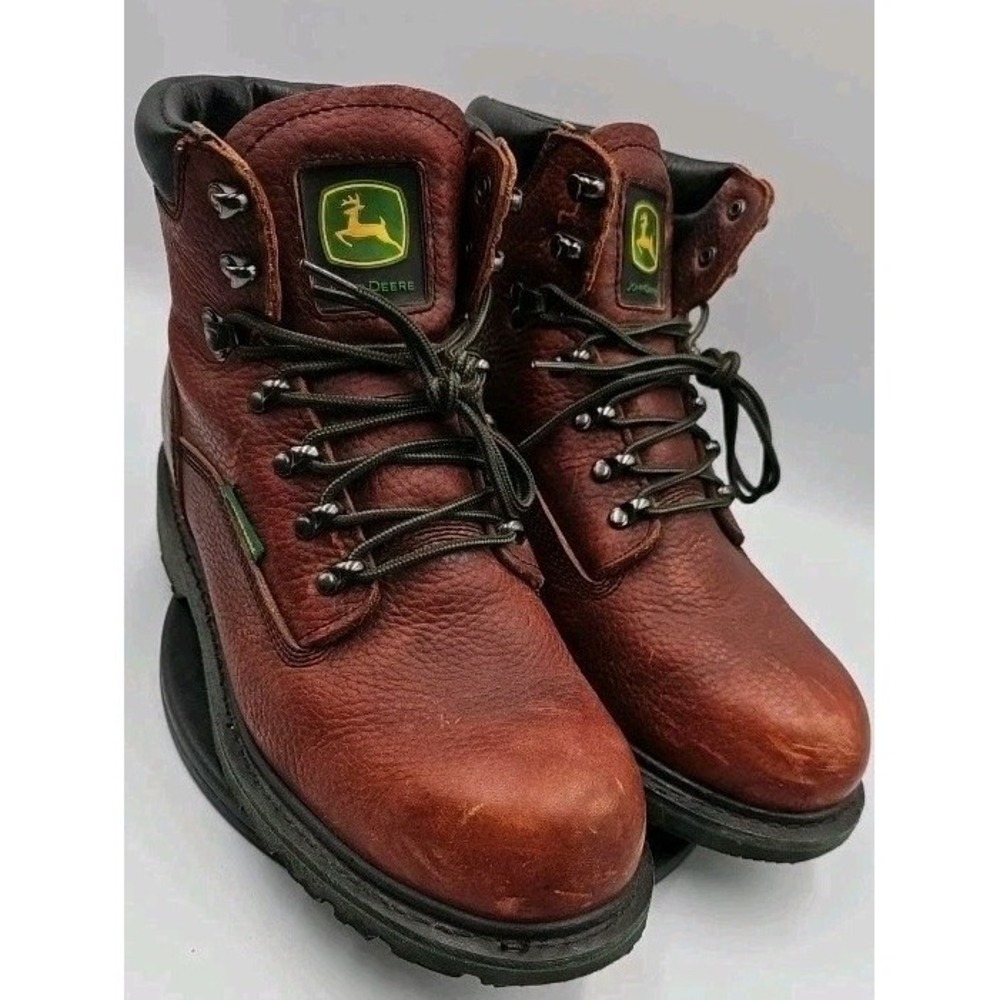John Deere Leather Boots Men's Size 10.5 Pre-Owned